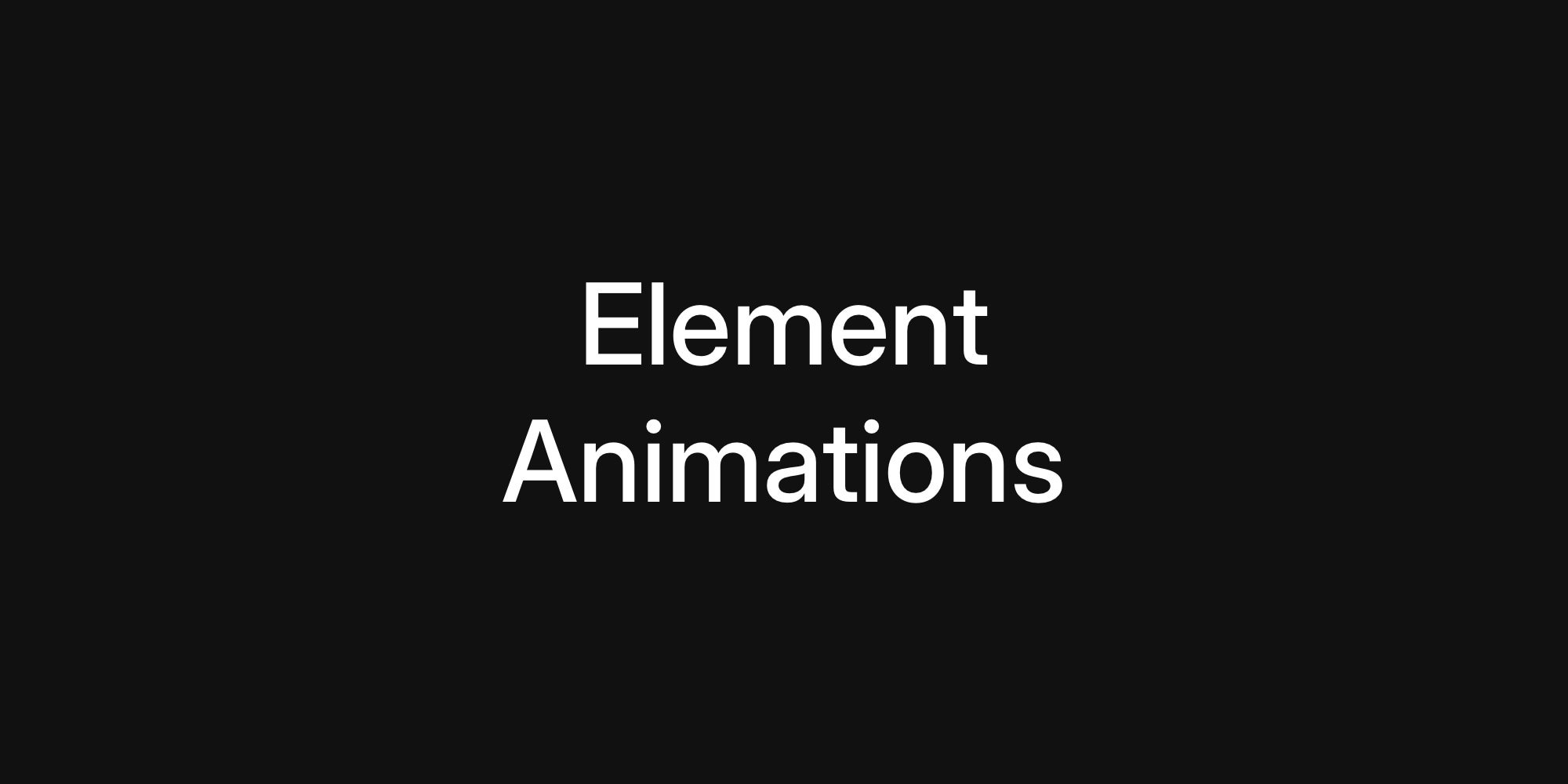 Element Animations in Swiper Studio