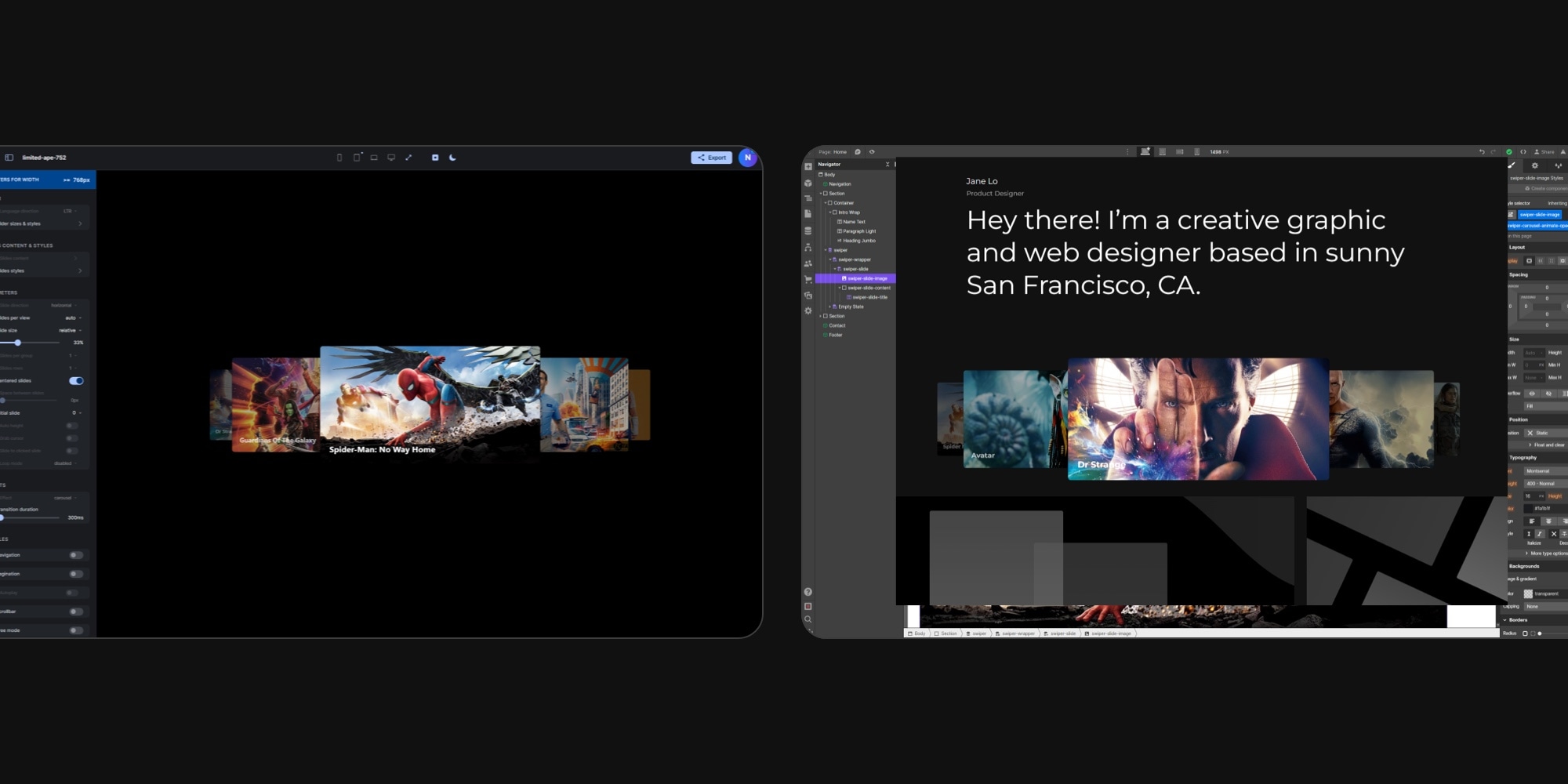 Swiper Studio Slider In Webflow