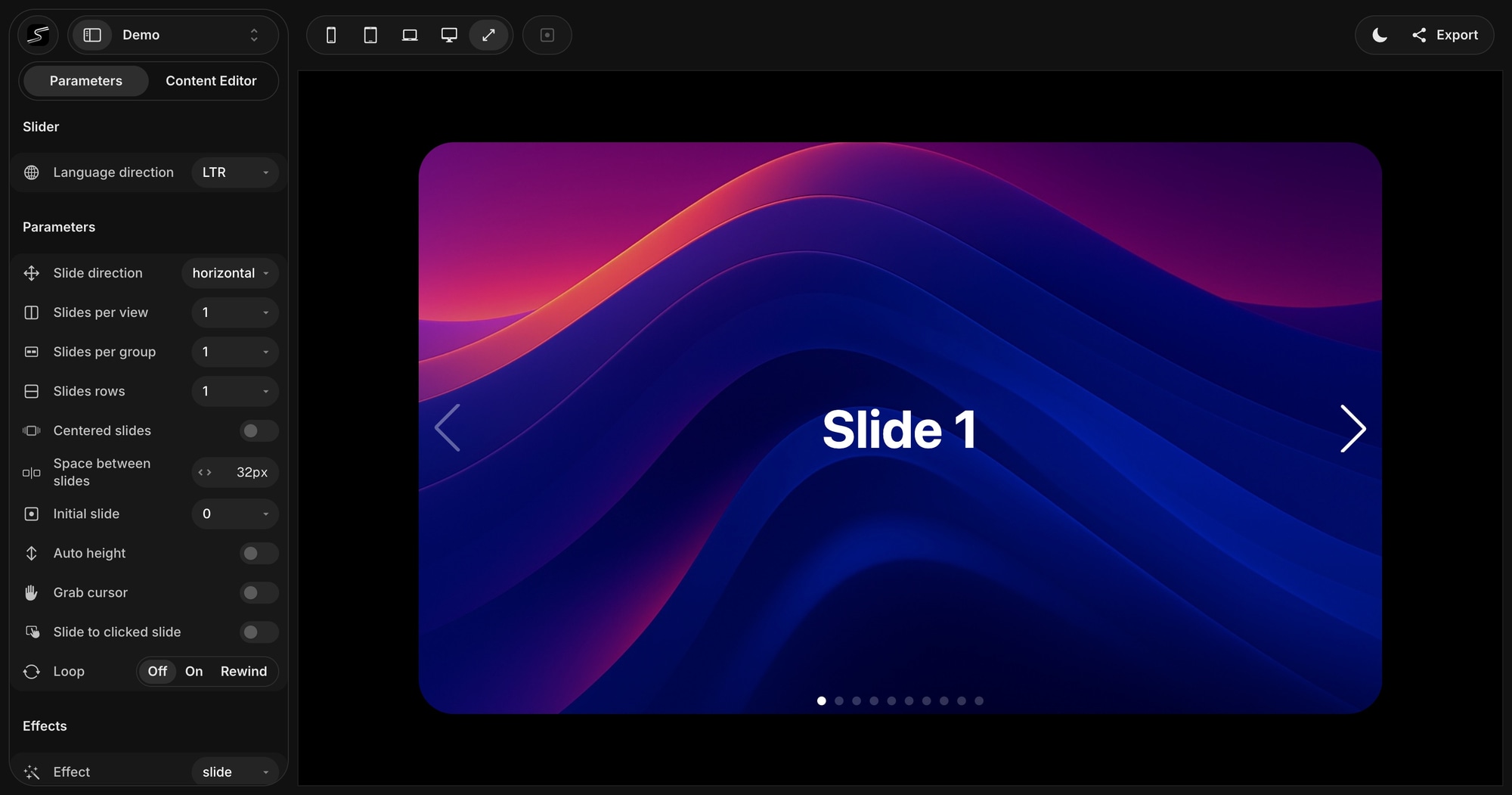 Swiper Studio V2 redesigned editor