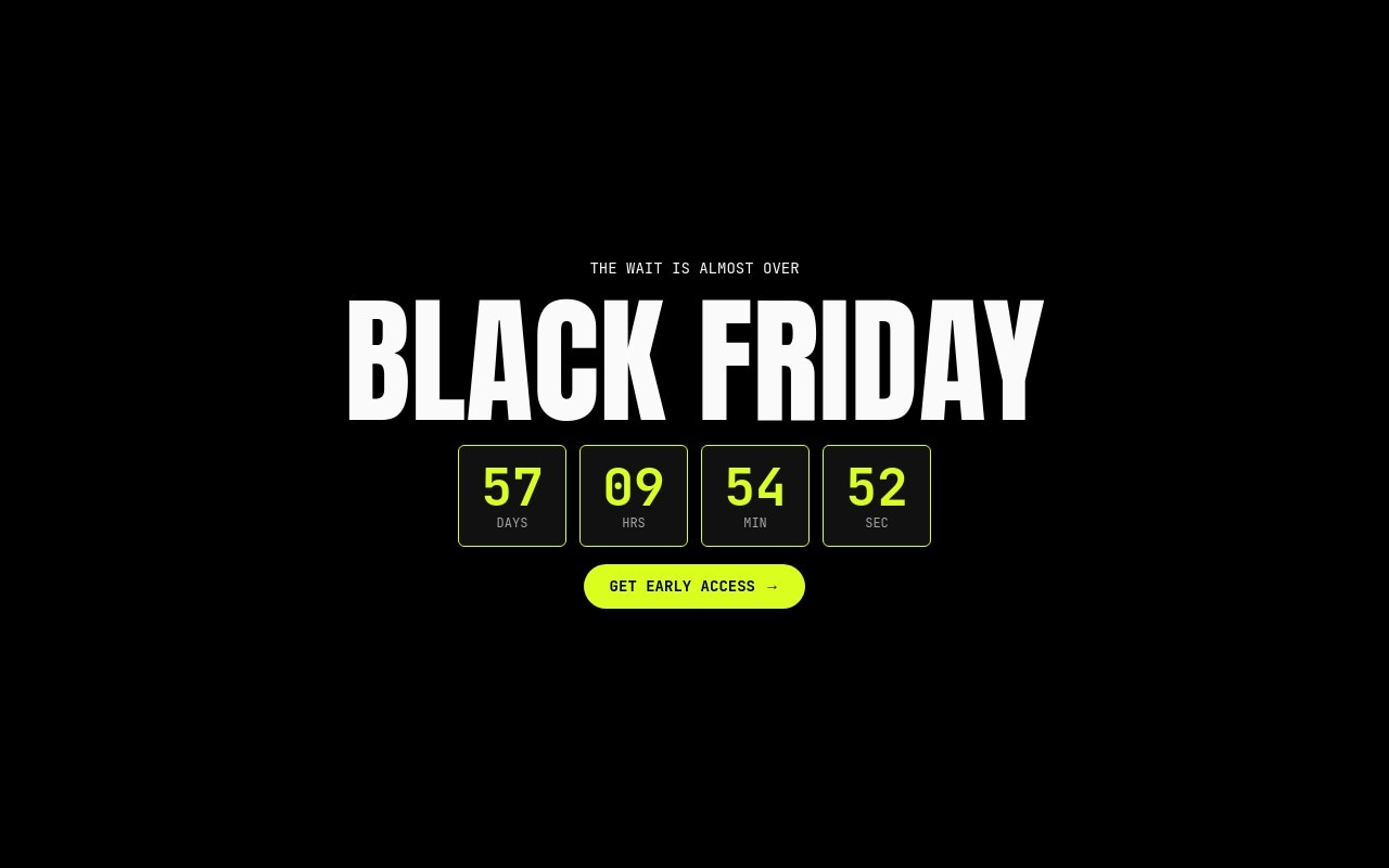 Black Friday Blackout