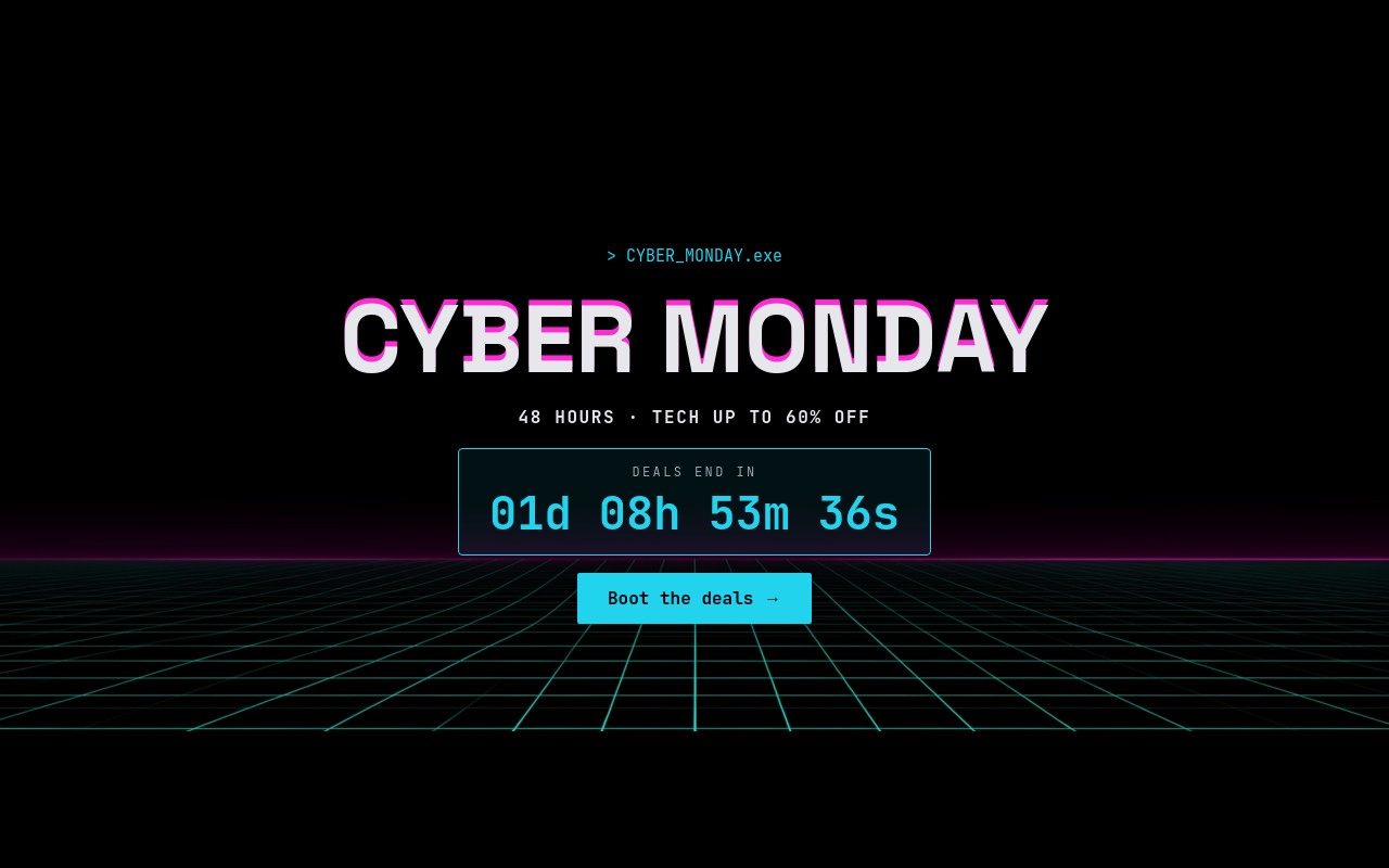 Cyber Monday Glitch