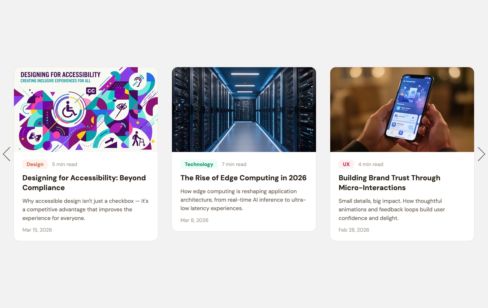 News & Blog Cards - Light