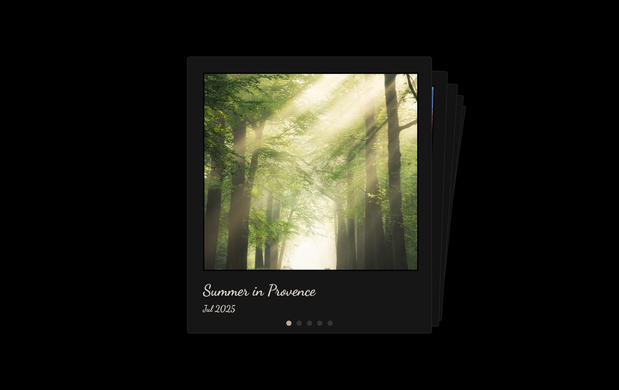 Polaroid Memories Cards - Dark