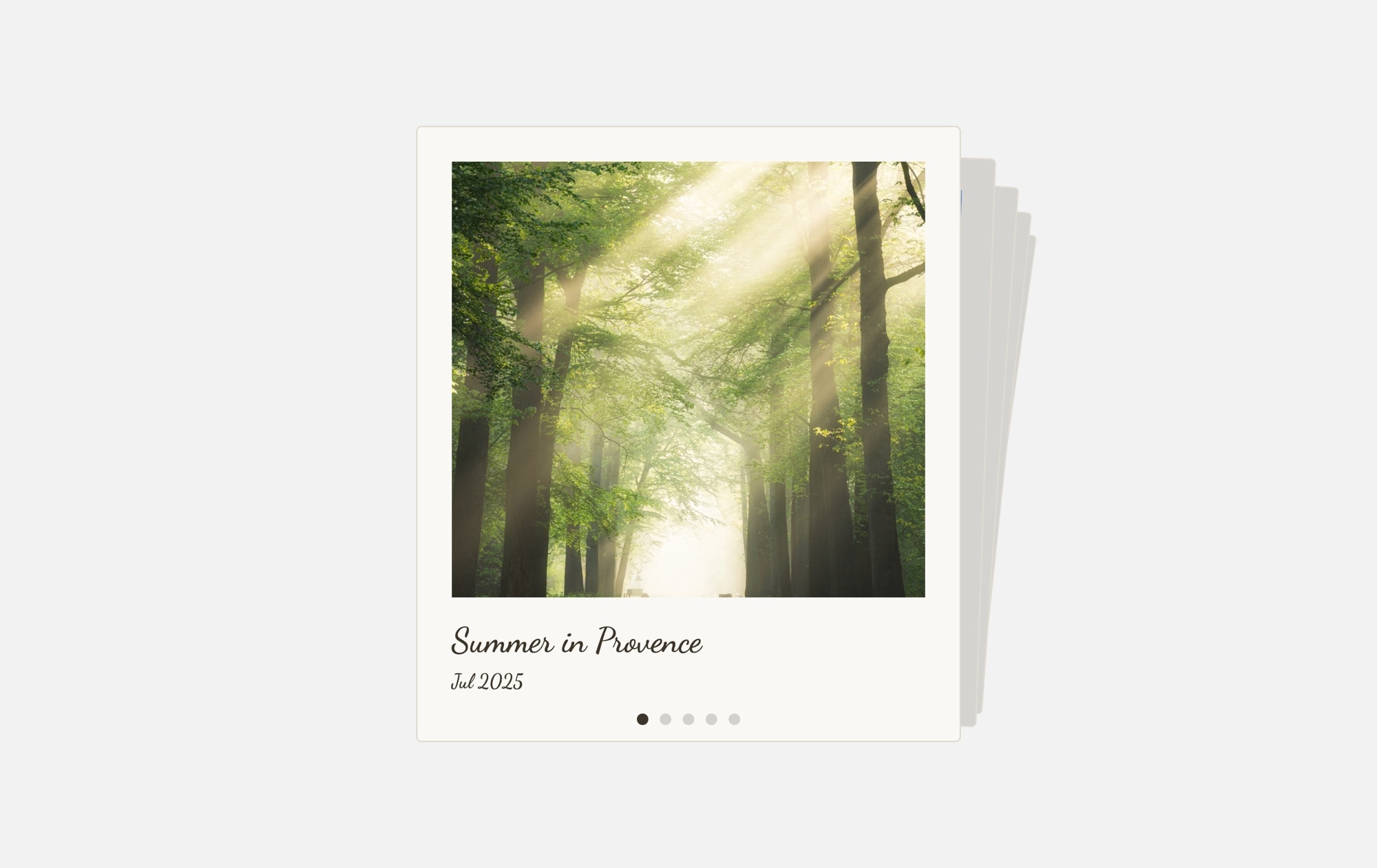 Polaroid Memories Cards - Light